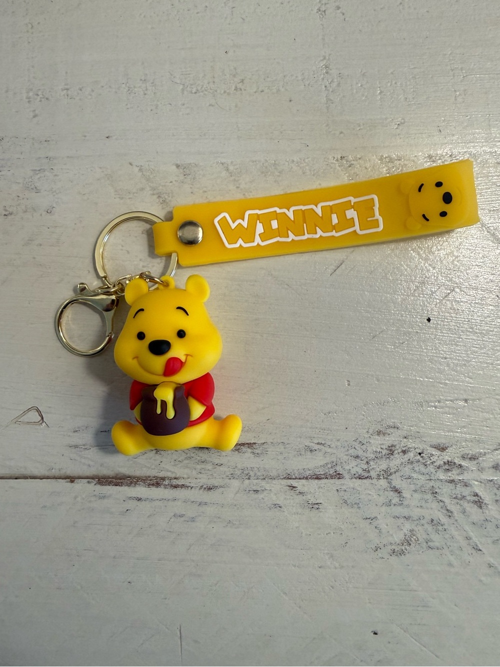 Disney Winnie The Poo PVC Keychain Backpack Clip Character Charm Wrist Strap